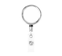 Customised Retractable Badge Reel with Metal Clip, Personalised Badge Holder with Your Own Design Photo Text Logo Image Print, Custom ID Name Badge Clip for Nurse Office Work, White