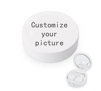 Customised Travel Contact Lens Cases with Mirror,Cute Contact Lens Holder Mini Box Container, Portable Contact Lens Case Travel Kit, Contact Lens Soaking Storage Case with L and R Caps