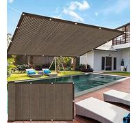 Customizable 1.4x2.6m Rectangular Sun Shade Sail - UV Protection Breathable Canopy with Fixing Kit for Patios Gardens Balconies & Outdoor Spaces -Brown Shade Cover