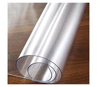 Customizable 1.6mm Thick PVC Table Mat GlassLike Soft Plastic Waterproof HeatResistant AntiBurn Coffee & Dining Table Protector (1x1m)