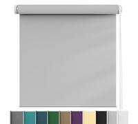 Customizable 100x230 cm Thermal Insulated No-Drill Klemmfix Blinds Light Grey Venetian Shades with Chain for Living Room & Kitchen Perfect Window Covering Solution