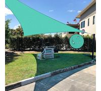 Customizable 16'×16'×23' Lake Blue Triangle Sun Shade Sail Canopy - Waterproof 98% UV Protection for Outdoor Patio Garden Carport and Backyard Use