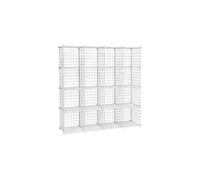 Customizable 16-Cube Metal Wire Storage Organizer