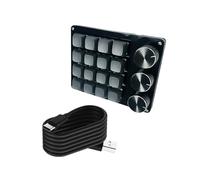 Customizable 16KEY Macro Keyboard features three rotary knobs for efficient commands on the customs knob keypad for gaming and professional graphics