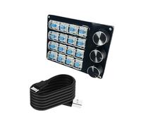 Customizable 16KEY Macro Keyboard features three rotary knobs for efficient commands on the customs knob keypad for gaming and professional graphics