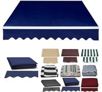 Customizable 16x10ft Waterproof Blue Patio Replacement Fabric Outdoor Canopy Perfect for Sun Protect on Patios Dec anGardens