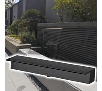 Customizable 20in Stainless Steel Spillway for Outdoor Waterfalls Garden Fountains & Backyard Water Features Durable Black Design for Small & Large Hose Connections