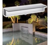 Customizable 25cm Stainless Steel Waterfall Spillway - Rust-Resistant Outdoor/Indoor Water Feature for Pond & Garden Stylish Silver Finish Ideal for Landscaping & Relaxation.