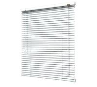 Customizable 25mm Aluminum Metal Venetian Blinds - Waterproof Blackout Horizontal Shades for Home Kitchen & Bathroom - Light Control White Finish