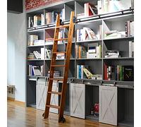 Customizable 3.3-20ft Rolling Library Ladder Hardware Kit Round Track System (Ladder Not Included) Complete Office Mobility Solution for Easy Access and Style
