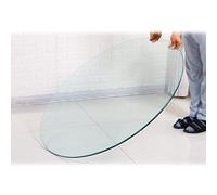 Customizable 35-100cm Round Tempered Glass Table Top 9mm Thick Glossy & Transparent for Indoor/Outdoor Use - ElegantPerfect for Shelving & Dining