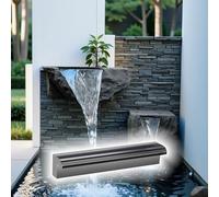 Customizable 36in Waterfall Spillway for Home Yard Pond Above Ground Pool Water Feature Decorative Fountain for Garden Koi Ponds & Indoor Use & Stylish Design