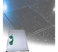 Customizable 38x38in F Mount Basement Door - Concealed Crawl Space Access Hatch with Suction Cups, Durable & Stylish Storage Solution, Easy Installation for Cellar Access