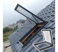 Customizable 45x45cm Multi Angle Aluminium Skylight Window Rainproof Rooftop Hatch for Basements Perfect for Daylighting & Stunning Roof Views