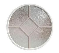 Customizable 47cm Round Metal Recessed Window with 360° Rotating Handle Tempered s for Bathroom Kitchen & Living Room Decor White h