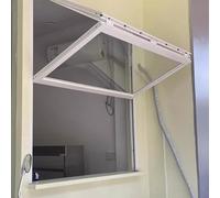 Customizable 5mm Tempered Glass Folding Window for Food Trucks & RestaurantsSliding Aluminum Design with Safety Lock (16x28in / 41x71cm)