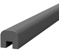 Customizable 60cm Grey Wooden Rail for Stairs - Durable Top Rails & Railing Channel Cap with Card Slot & Sl ase Solution for Home Decor