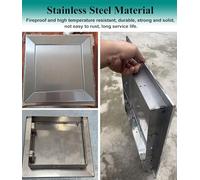 Customizable 6x6in Stainless Steel Access Panel with Touch Latch - Concealed Cover for Bathroom, Kitchen, Outdoor BBQ Island - Durable 150x150mm Maintenance Door