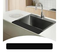 Customizable Absorbent Sink Edge Protector: 30"L x 4"W Long Non-Slip Cuttable Draining Mat for Single, Double & Irregular Sink - Kitchen & Bathroom Splash Guard for Steel, Granite, Quartz Countertops