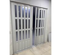 Customizable Accordion Bifold DoorFoldable Interior/Closet Door with Acrylic Glass & Handles 68x71in (173x180cm) Perfect for Indoor/Outdoor Use Easy Installation