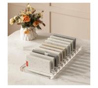Customizable Acrylic Display Rack for Card Slots & Stone Samples Portable Large Capacity Shelf for Ceramic Tiles & Displays Ideal for Retail & Showrooms