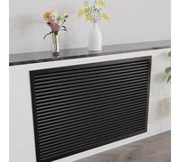 Customizable Air Return Grille - No Drill HVAC Vent Cover for Kitchen & Bathroom Sidewall & Ceiling 12x12in/30x30cm (Black)