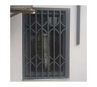 Customizable Aluminum Alloy Folding Window Protective Fence, Children's pet Safety, Anti-Theft, Silent Push-Pull Home Safety Fence(130x135cm)