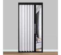 Customizable Aluminum Bi Fold Doors - Space Saving Sliding Door for Closet Bedroom Kitchen Easy to Install Secure Lock & Keys 24x40in (61x101cm)