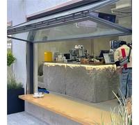 Customizable Aluminum Folding Sliding Window with Safety LockUp and Down Double Hung Design for Outdoor Kitchen34x42in/86x107cm Mobile Home Accessory