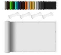 Customizable Awning 2.3 x 4.5m with Eyelets UV & Wind Protection Weather Resistant Ideal for Outdoor Gardens Includes Tension Ropes White