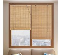 Customizable Bamboo Roller es for Retro Blinds Blackout & Privacy ains Indoor/Outdoor Sun Protect Garden & Patio Size: 100cm x 190cm