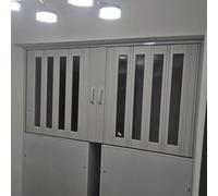 Customizable Bifold Sliding Window with Handles & Acrylic s, Ideal for Attic, Kitchen, Basement & Restroom, PVC Door for Store & Hospital (55x65cm/21.7x25.6inch)