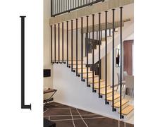 Customizable Black Stair Spindles & Balusters for Level & Slope Staircases - Prevent Falls, Ideal for Hotels, Lofts, Villas, Offices & Basements - 1.9m/74.8"