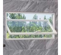 Customizable Black Striped Aluminum Vent Window with 360° Lock Ideal for Chicken Coops Bathrooms and Basements Sl esign Easy to Install (White W80)
