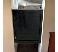 Customizable Black & White Swinging Cafe Doors - Stylish Hinge Door for Kitchen, Hallway, Bathroom, Bar & Restaurant Decor (White, Size: W100xH90cm)