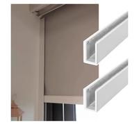 Customizable Blackout Curtains Side Blocking Strips, 41 51 61 71 81 91 93in 2 Pcs Blinds Light Gap Blockers, Metal Roller Blind Edge Side Tracks Waterproof(2pack White,83in/210.8cm)