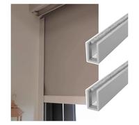 Customizable Blackout Curtains Side Blocking Strips, 41 51 61 71 81 91 93in 2 Pcs Blinds Light Gap Blockers, Metal Roller Blind Edge Side Tracks Waterproof(2pack Gray,83in/210.8cm)