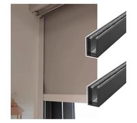 Customizable Blackout Curtains Side Blocking Strips, 41 51 61 71 81 91 93in 2 Pcs Blinds Light Gap Blockers, Metal Roller Blind Edge Side Tracks Waterproof(2pack Black,83in/210.8cm)
