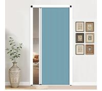 Customizable Blue Concertina Folding Doors for Bathroom Shower Closet Kitchen & Pantry - Includes Handle Lock & Upper/Lower Rail (W×H: 105×190cm)