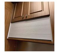 Customizable Cabinets Tambour Door, Wardrobe Sliding Foldable Door with Handle, Plastic Rolling Shutter Doors for Home Office Study(100x135cm/39.4x53.2")