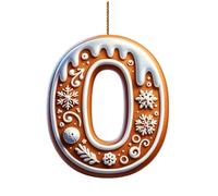 Customizable Cartoon Acrylic Letter Hanging Decors Christmas Party Homes Car Accessory Party Hanging Ornament Individualized Gingerbreads Car Glasses Decors