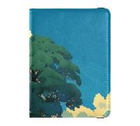 Customizable Cartoon Animation Sense Yellow Field Leather Passport and Vaccine Card Holder Combo Travel Passport Wallet With Vaccination Card Slot Badge ID Vaccine Card Holder Wallet Waterproof,