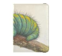 Customizable Caterpillar Crawling on The Branch Leather Passport and Vaccine Card Wallet Combo Travel Documents Organizer Protector Passport Cover Holder Wallet Case Ultra Slim, Caterpillar crawling