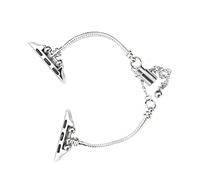 Customizable Chain for Apple Watch Band | Build Your Band with 4mm European Charm Beads | Bring Your Own Beads to Complete (Silver:String your charms for wearing, 42mm(Series 10)/41mm/40mm)