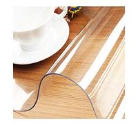 Customizable Clear PVC Table Covers Plastic Carpet Protectors 1.0 1.5 2.0 mm Thickness for Dining Table & TV Fur Size 120 x 120 cm