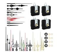 Customizable Clock Movement Kits 4Pcs Quiet Quartzs Clock Motor With 10 Different Pairs Hands Set 18/20mm Shaft Length Home Decors Accessories