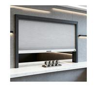 Customizable Concertina Privacy Door Gate, Folding Serving Hatch Door, Sliding Window, Water Proof Invisible Cellular Divider Door for Counters/Pool House/Office/Interior