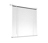 Customizable Cordless Aluminum Venetian Blinds 42-150cm Wide, 50-240cm High, No Drill Privacy Shades for Indoor - White Horizontal Blinds