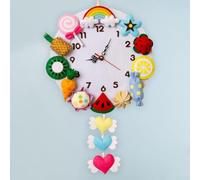 Customizable DIY Cartoon Wall Clock with Nonwoven Fabric Creative Home Decor Idea (B)