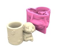 Customizable Dog Sturdy Silicone Accessory for Craft Supplies Flower Pots and Pen Holders from Resin Decoration Creative Pen Holder Designs